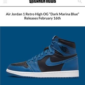 New-Never Worn. AIR JORDAN 1 "DARK MARINA BLUE"